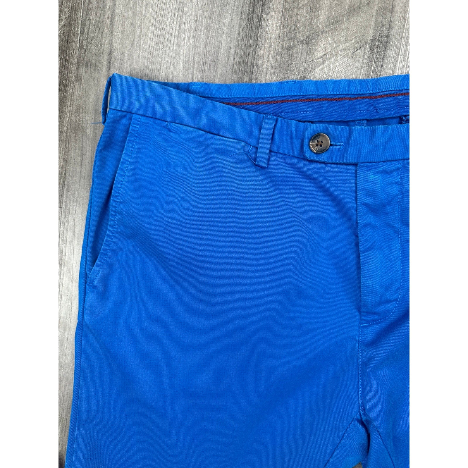 Brooks Brothers Red Fleece Garment Dyed Stretch Chino Pants in Blue — Size 36x30 // Preowned