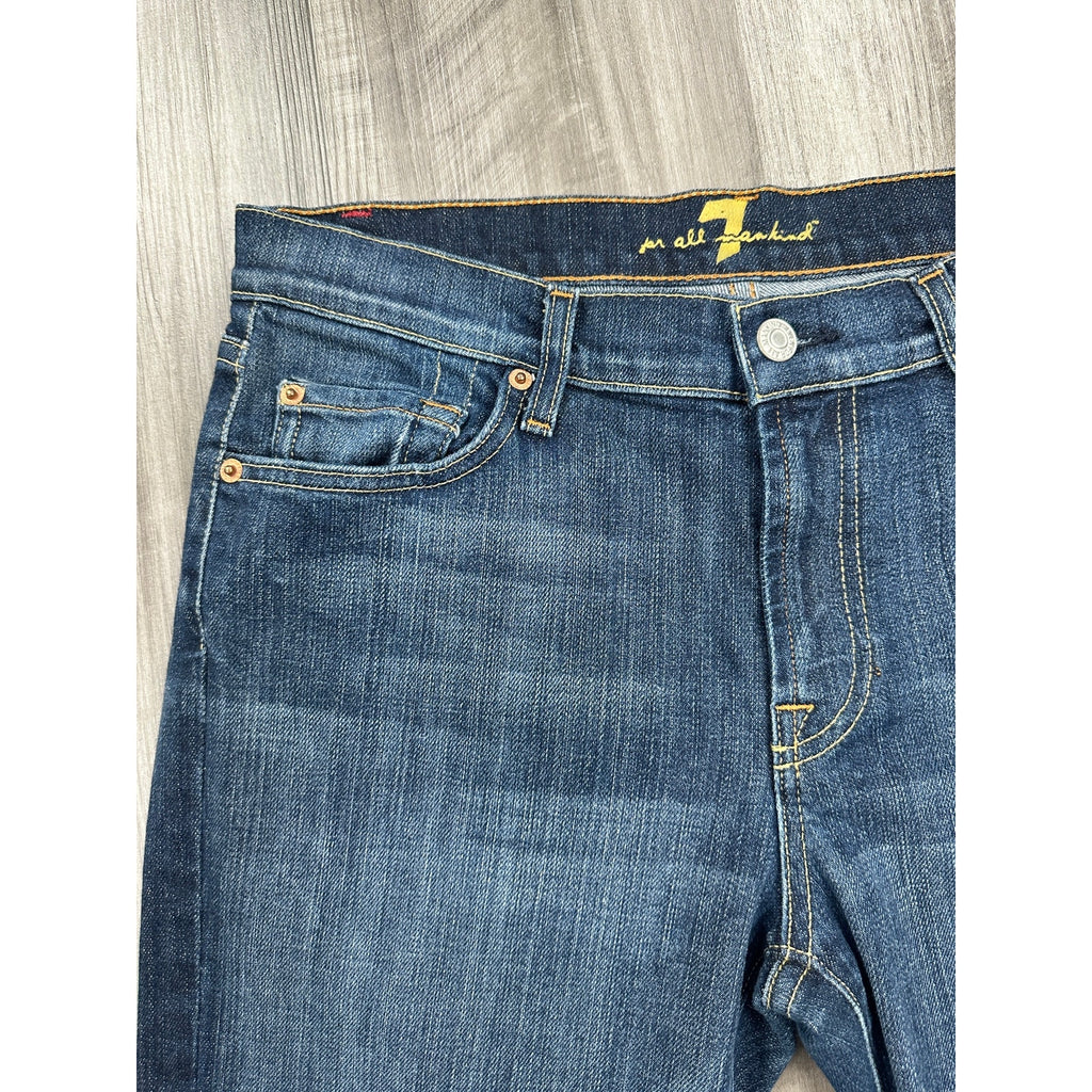 7 For All Mankind Bootcut Jean Made in USA in Blue — Size 32 // Preowned