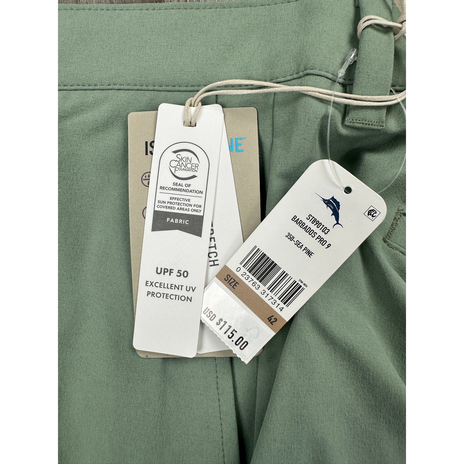 Tommy Bahama Barbados Pro 9" Shorts in Sea Pine — Size 42