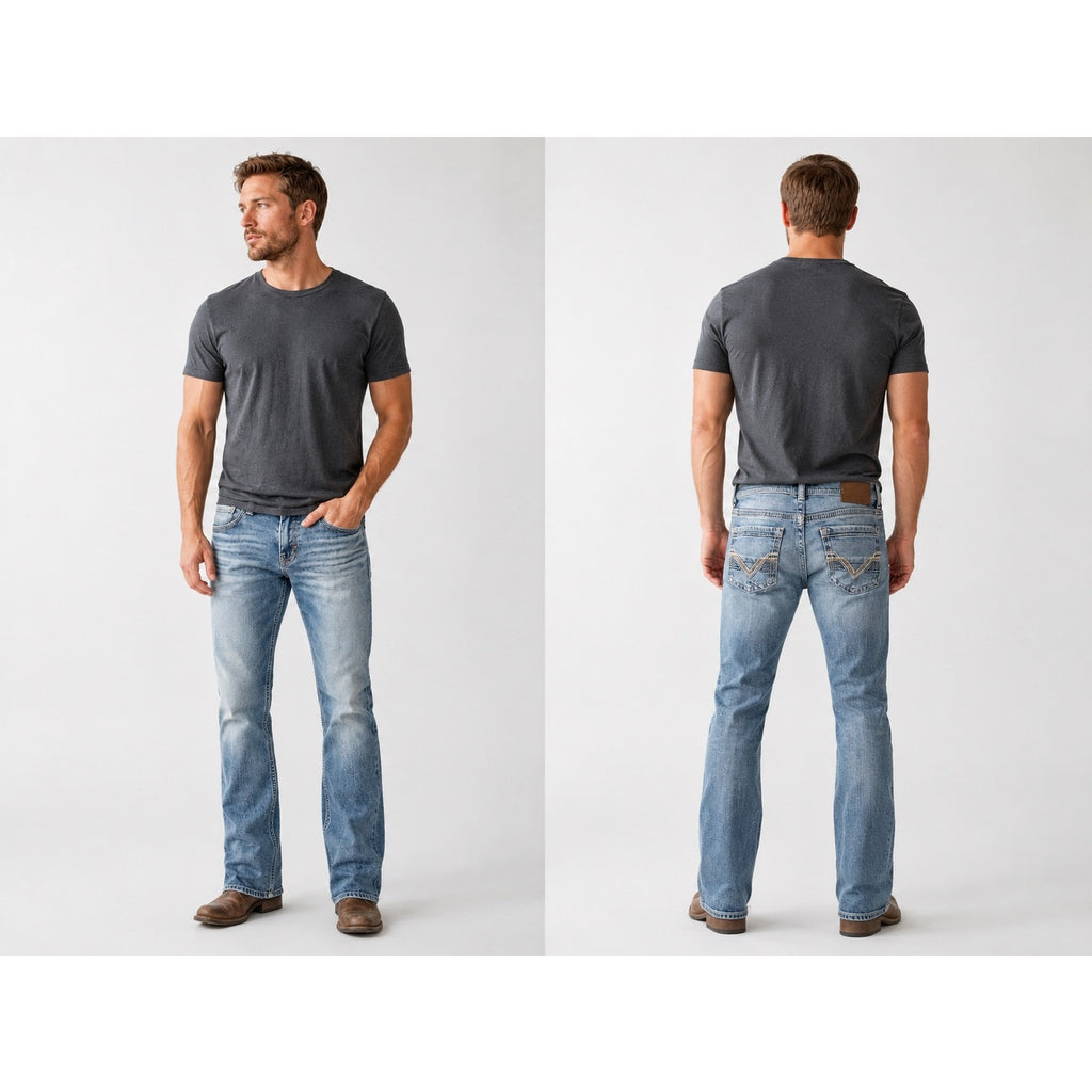 BKE Aiden Boot Cut Stretch Jean in Texel Blue — Size 30x32 // Preowned