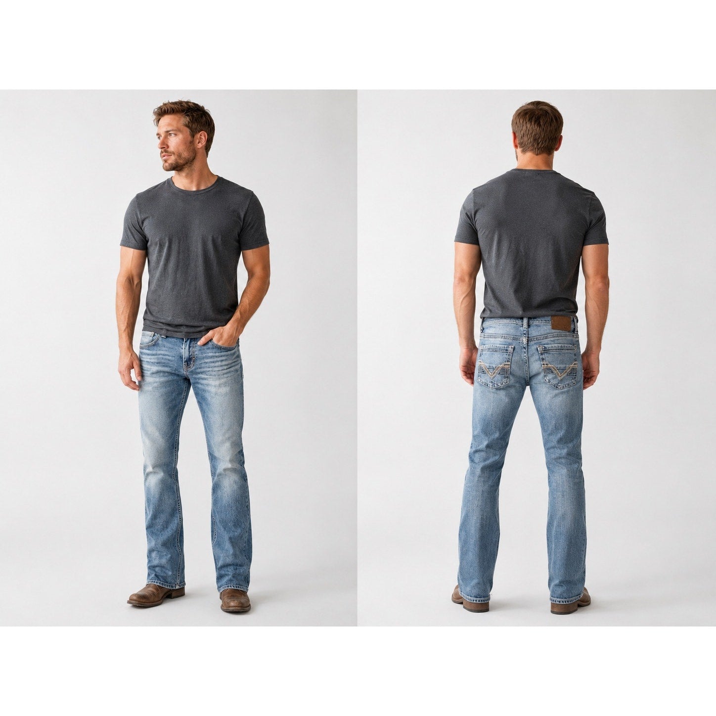 BKE Aiden Boot Cut Stretch Jean in Texel Blue — Size 30x32 // Preowned