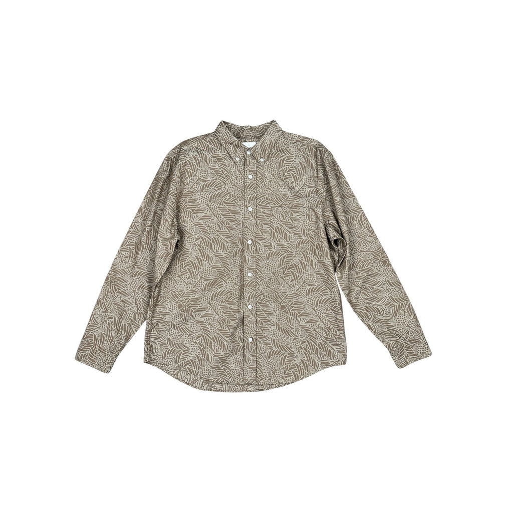 Billy Reid Melange Heron Swarm Standard Fit Long Sleeve Button Down Shirt — Size Large // Preowned