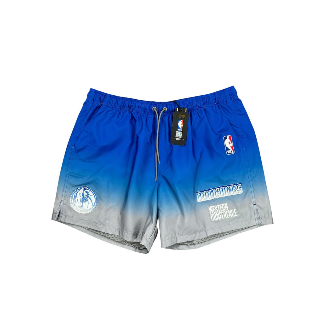 Pro Standard Dallas Mavericks Mesh Lined Swim Trunks in Blue Gray — Size 3XL