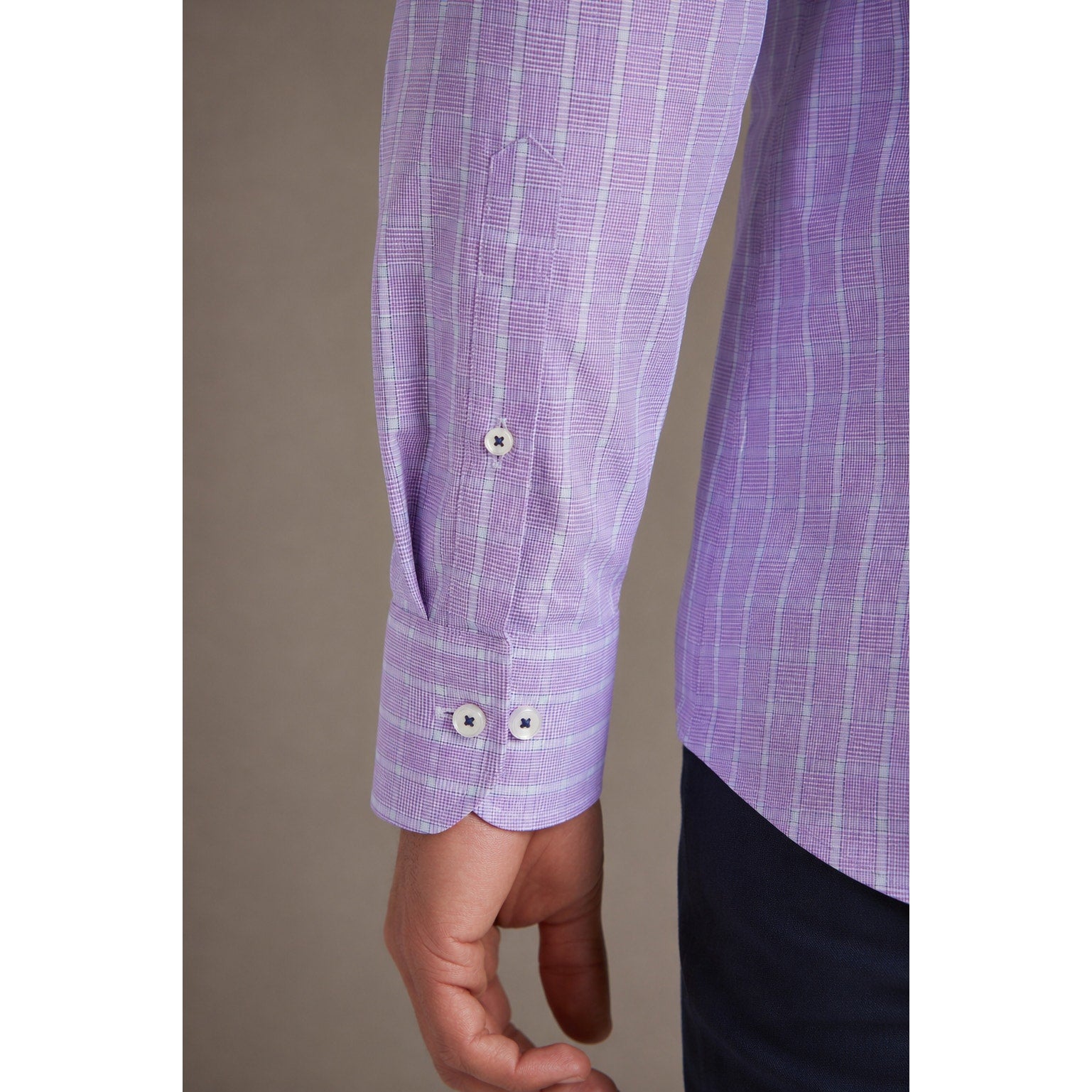 Robert Talbott Estate Trim Fit Plaid Long Sleeve Button Down - 15.5