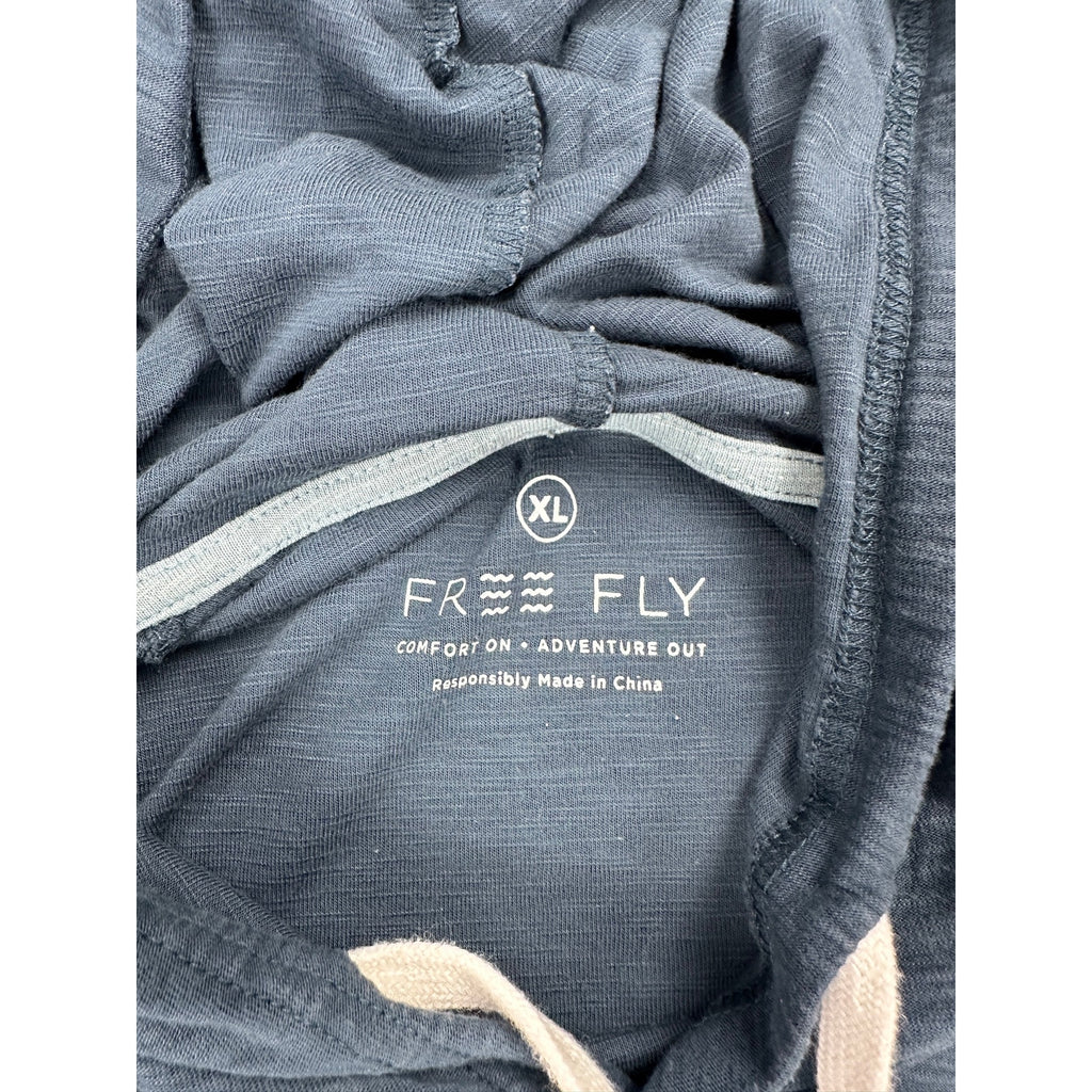 Free Fly Bamboo Slub Hoodie in Blue — Size XL // Preowned