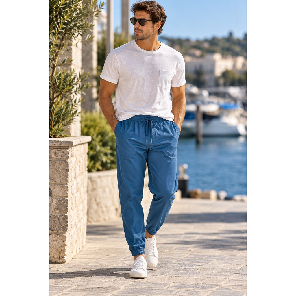 COS Fargo Lightweight Cotton Blend Elasticated Drawstring Trouser Joggers — Size Small // Preowned