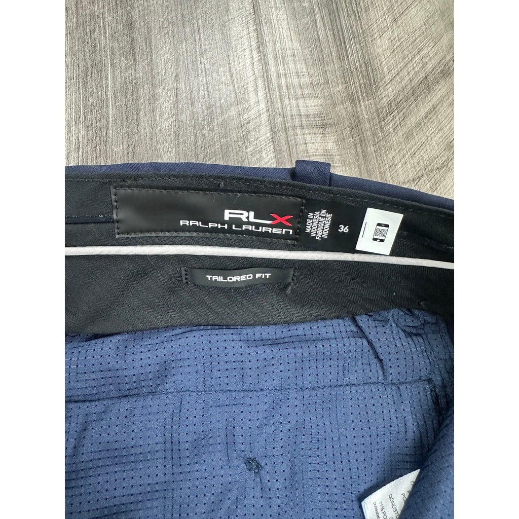 RLX Ralph Lauren Tailored Fit Performance Golf Shorts in Navy — Size 36