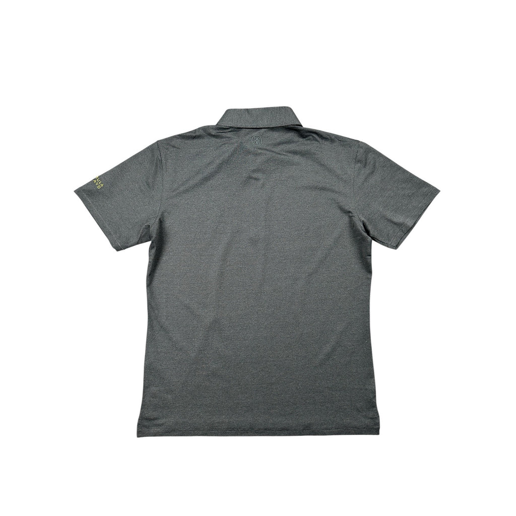 G/Fore Peninsula Papagayo Essential Pique Polo in Charcoal Grey — Size Medium