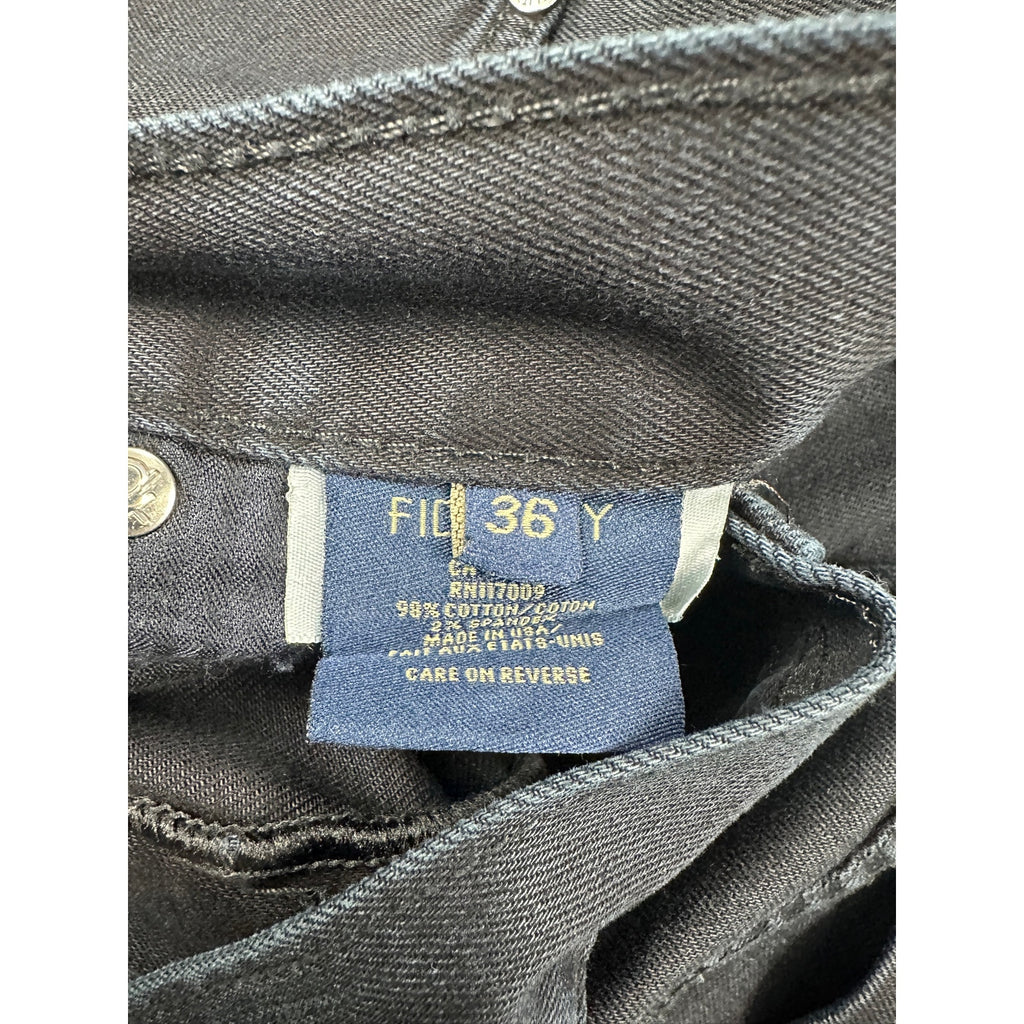 Fidelity Straight Leg Generation Noir Jean in Generation Noir Black — Size 36 // Preowned