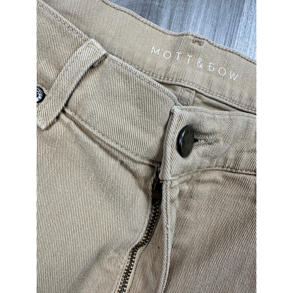 Mott & Bow Straight Mercer Jeans in Light Khaki — Size 34x32 // Preowned
