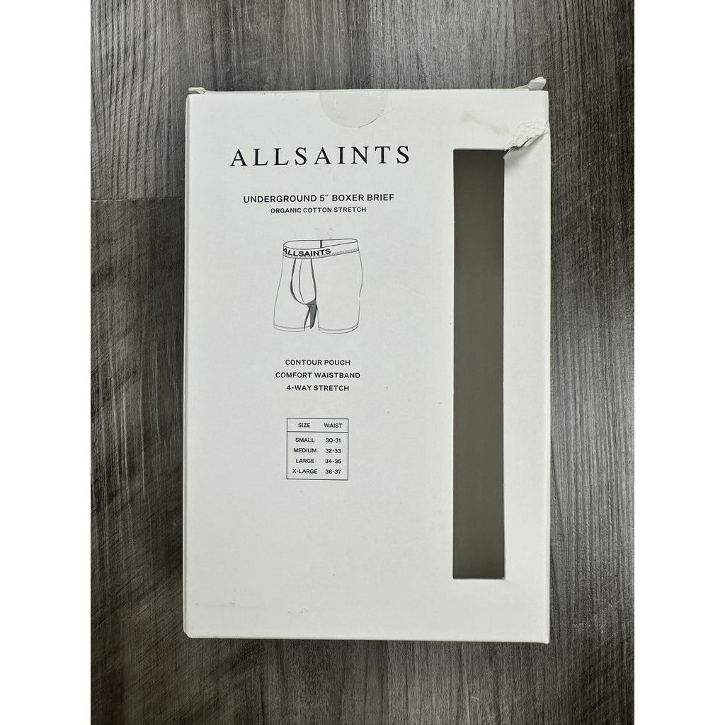 All Saints Underground Organic Cotton 4-Way Stretch 5-Inch Boxer Brief 3-Pack in Grey Multi — Size Small