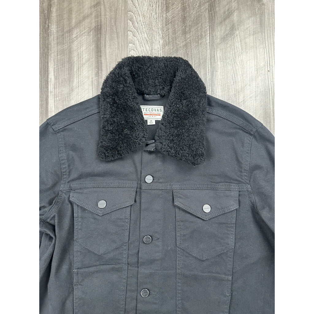 Tecovas Overnight Trucker Sheepskin Collar Denim Jacket — Size Medium // Preowned