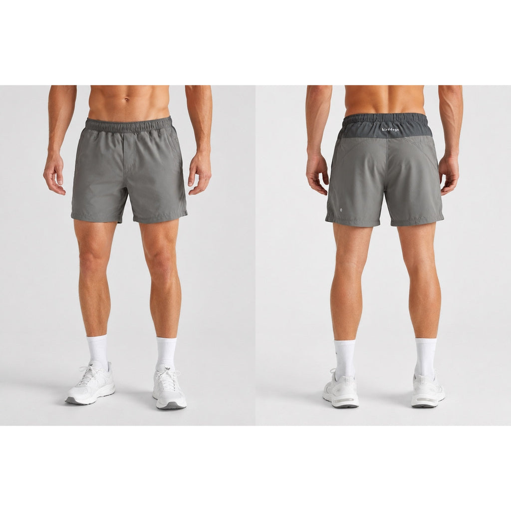 Birddogs Lined Classic Gym Shorts in Gray — Size Large // Preowned