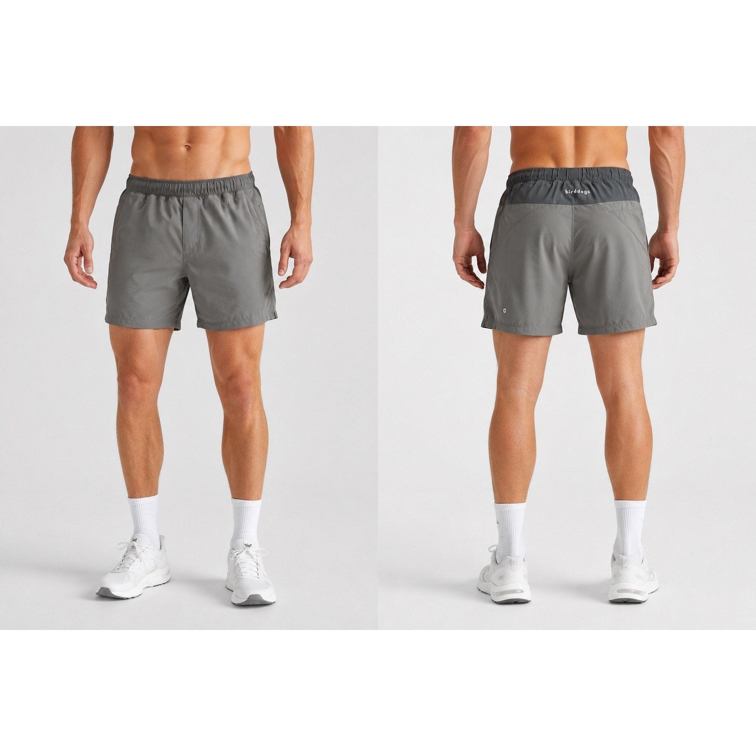 Birddogs Lined Classic Gym Shorts in Gray — Size Large // Preowned