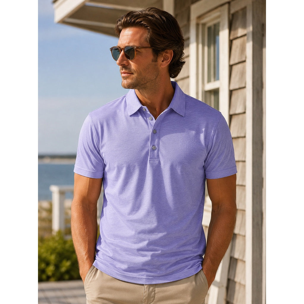 1764 Signature Beach Polo in Lavender Heather — Size Medium