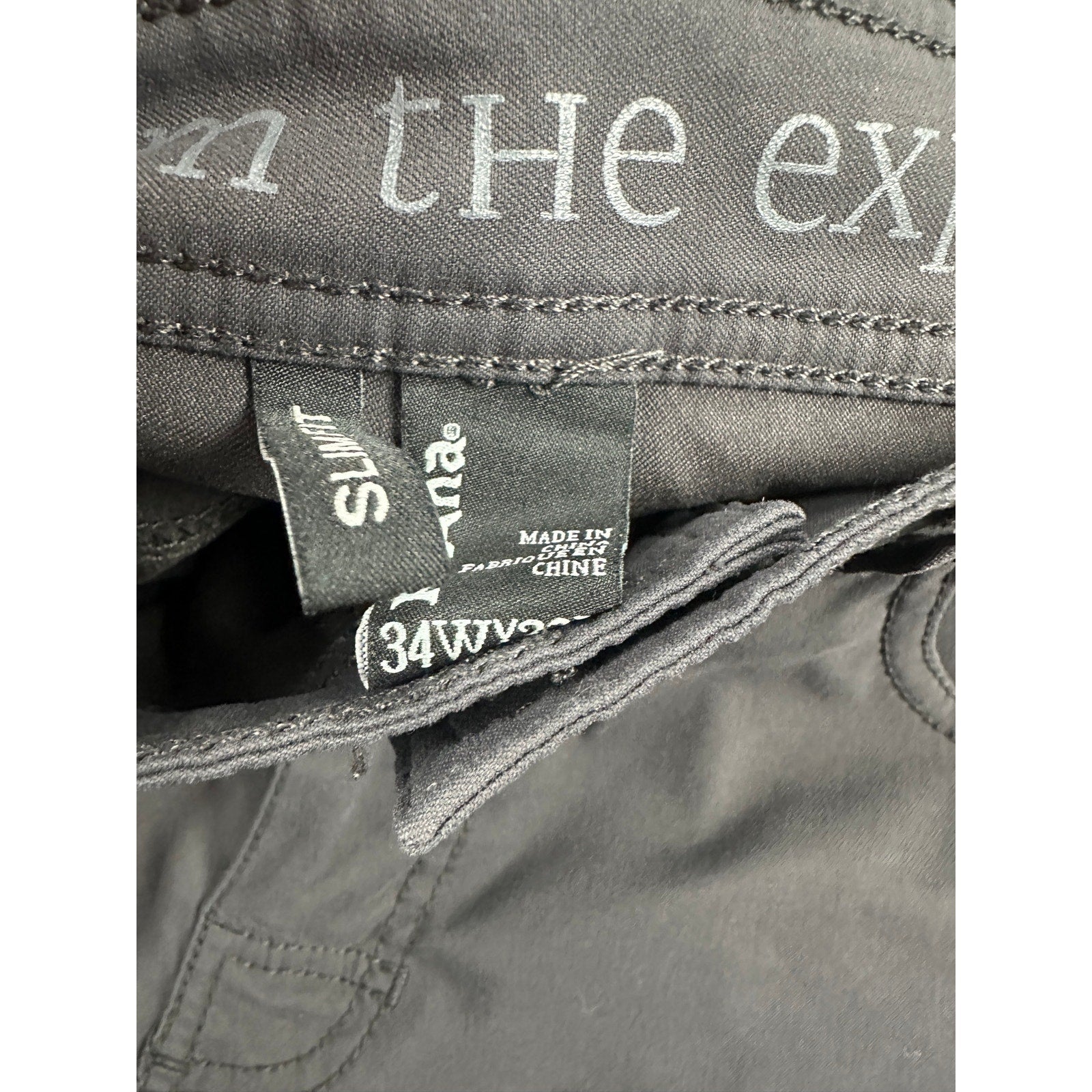 Prana Brion 5 Pocket Slim Fit Performance Pants in Charcoal Grey — Size 34x32 // Preowned