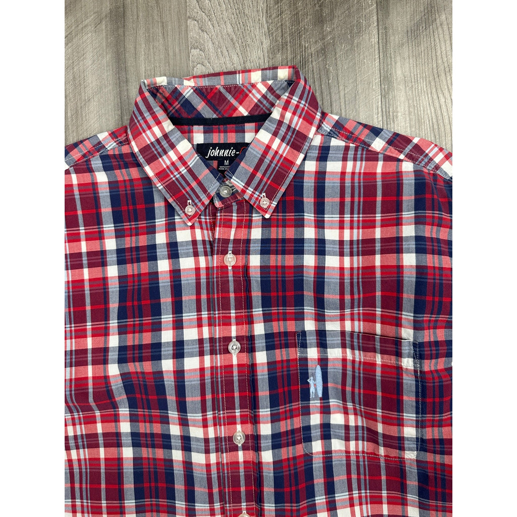 Johnnie-O Plaid Tweener Button Original Long Sleeve Button Down Shirt — Size Medium // Preowned