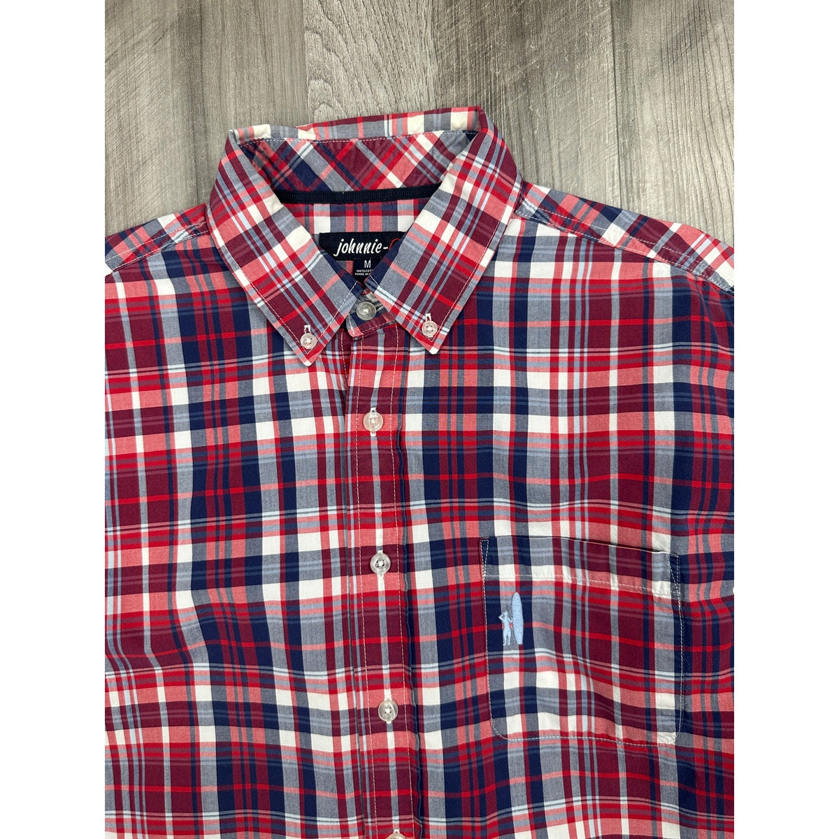 Johnnie-O Plaid Tweener Button Original Long Sleeve Button Down Shirt — Size Medium // Preowned