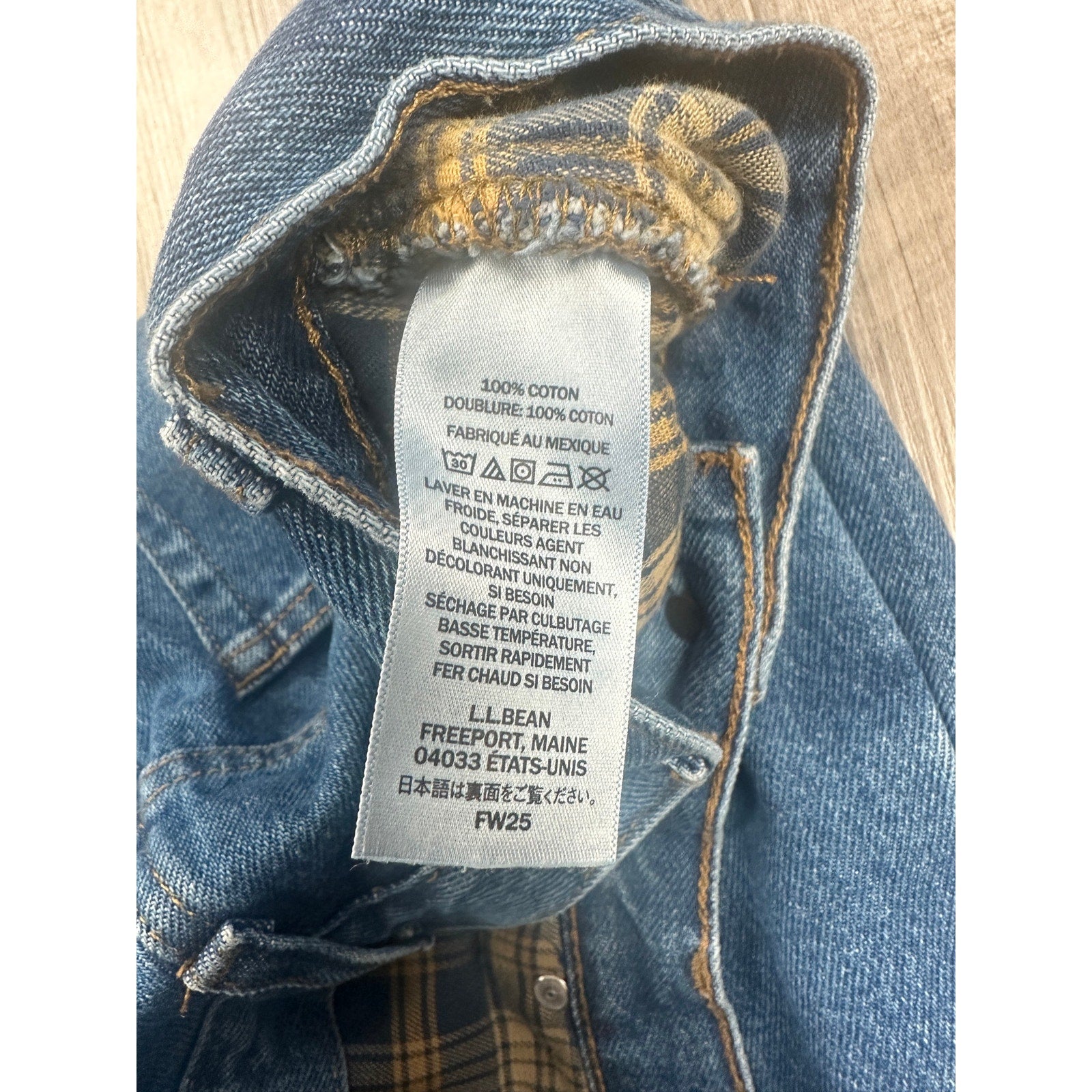L.L. Bean Double L Classic Fit Flannel-Lined Jeans in Blue — Size 34x34 // Preowned