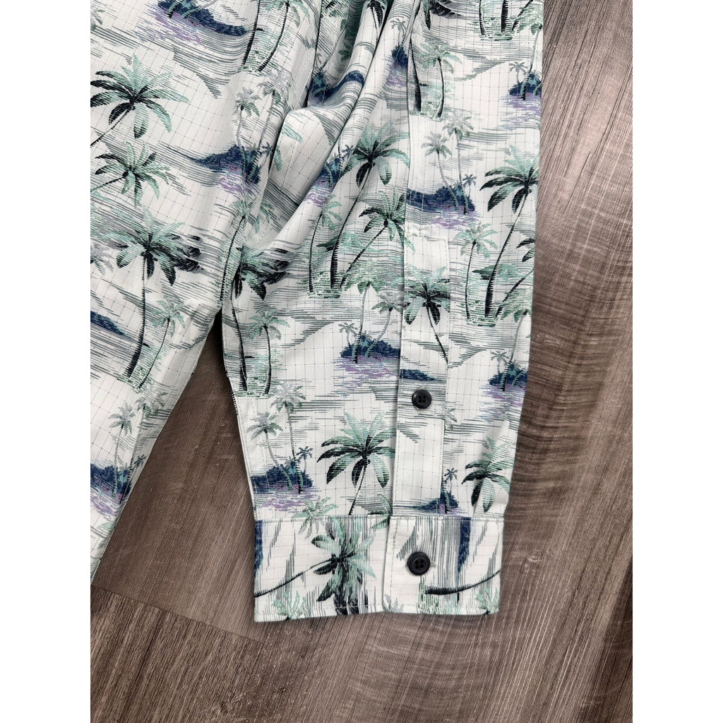 Tommy Bahama Bahama Coast Oceanic Oasis Long Sleeve Shirt in Lapland Green — Size 3XL