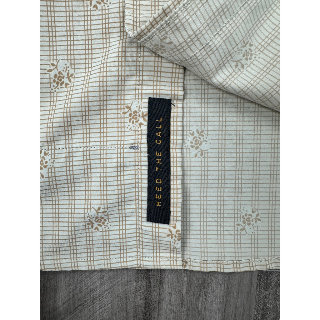 Howler Bros. H Bar B Tech Supernova Stripe Long Sleeve Snap Button in Leche — Size Medium // Preowned