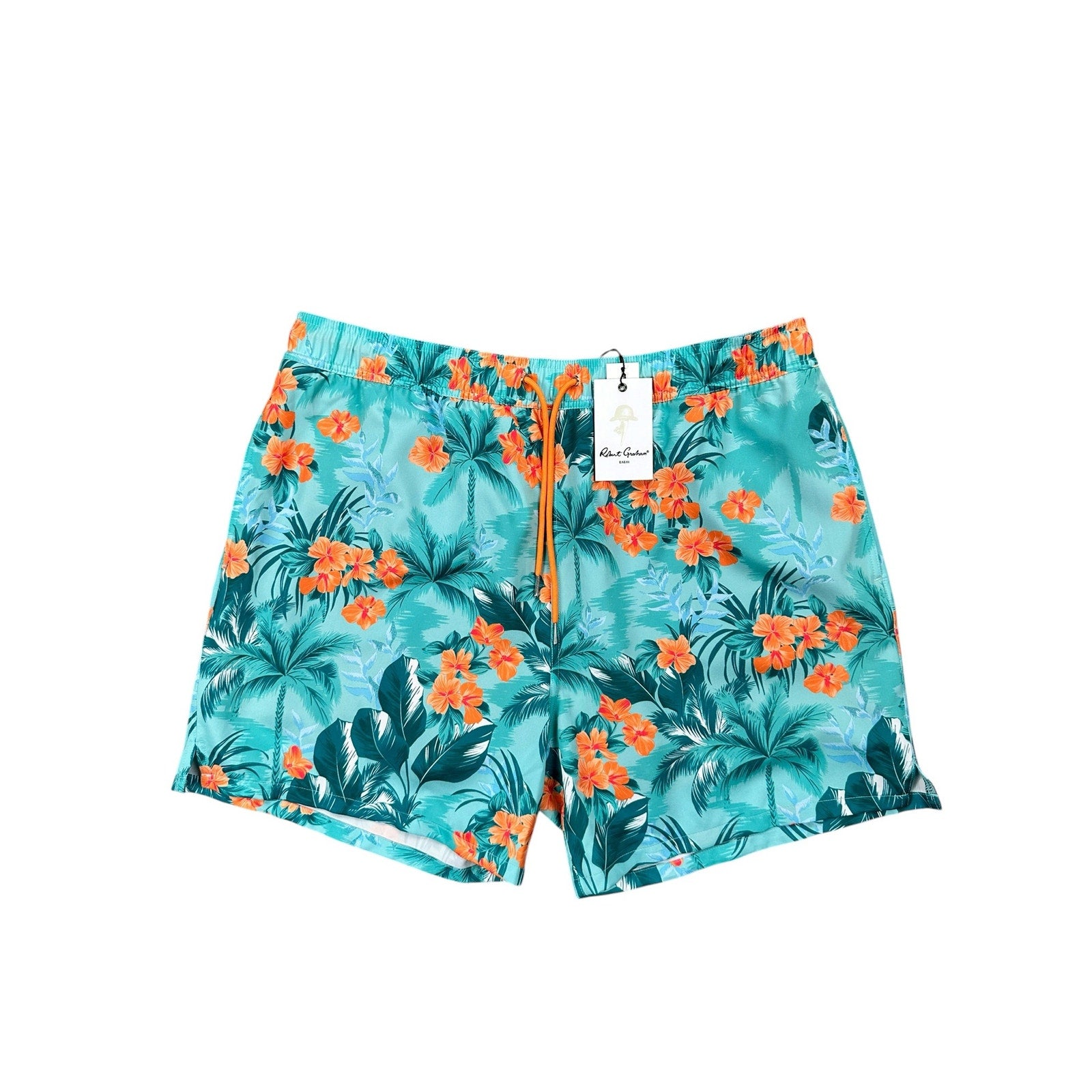 Robert Graham Floral Tropical Forest Swim Trunks — Size 2XL
