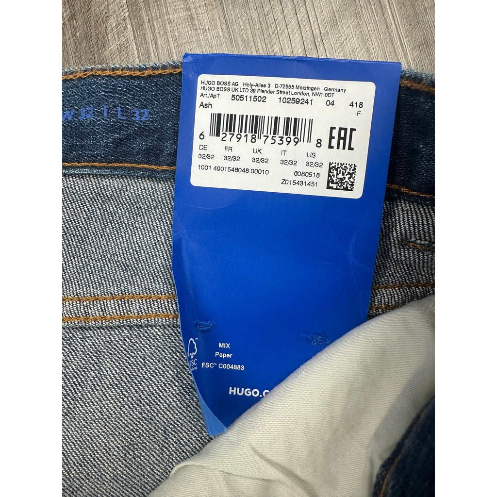 HUGO Ash Slim Fit Jeans in Blue — Size 32x32