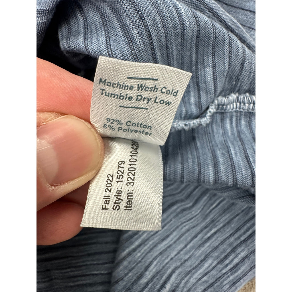 Marine Layer Respun Striped Vintage Washed Short Sleeve Henley Tee — Size XL // Preowned
