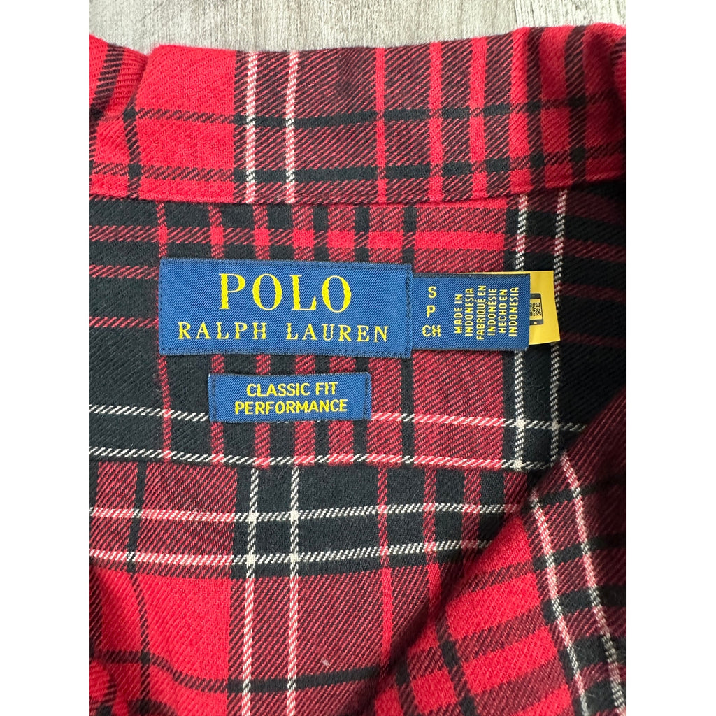 Polo Ralph Lauren Brushed Classic Fit Performance Plaid Long Sleeve Button Down Camp Shirt — Size Small