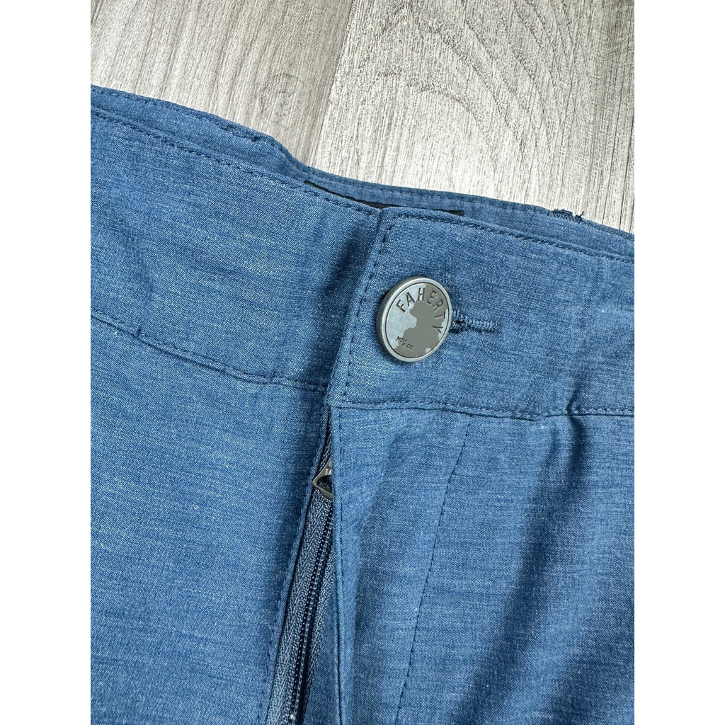 Faherty All Day Performance Shorts in Blue — Size 35 // Preowned