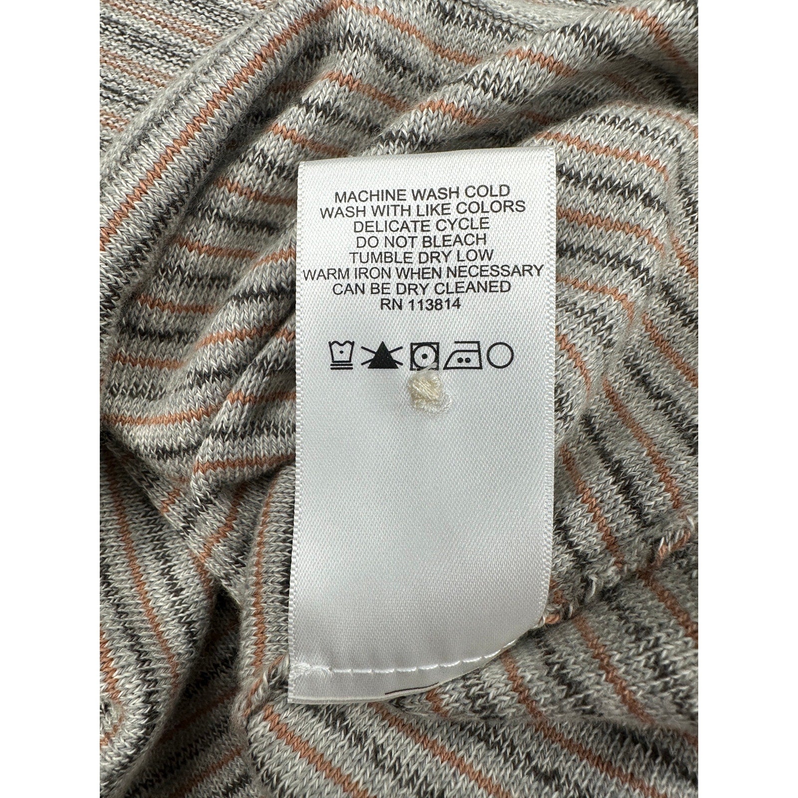 Billy Reid Vintage Striped Sweater Polo in Gray — Size 2XL
