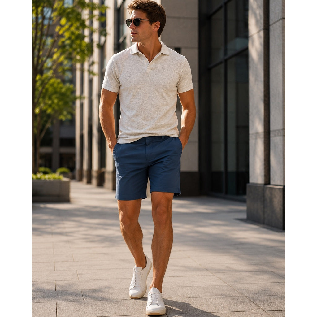 Rhone Commuter 7-Inch Performance Chino Shorts in Navy — Size 35 // Preowned