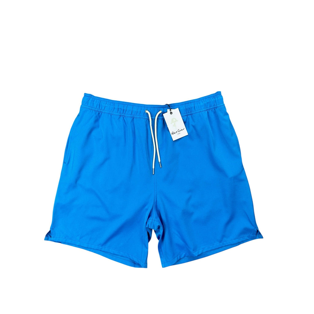 Robert Graham Tropical Hawaiian Pocket Swim Trunks Azure — Size XL