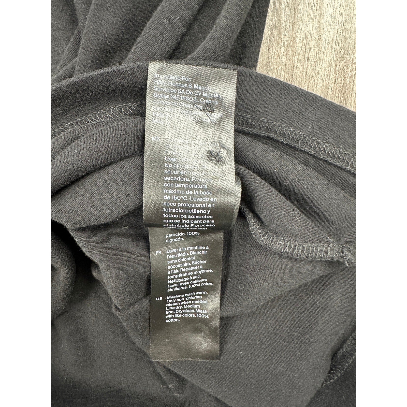COS Regular Fit Stretch Jersey Long Sleeve Shirt in Black — Size Medium // Preowned