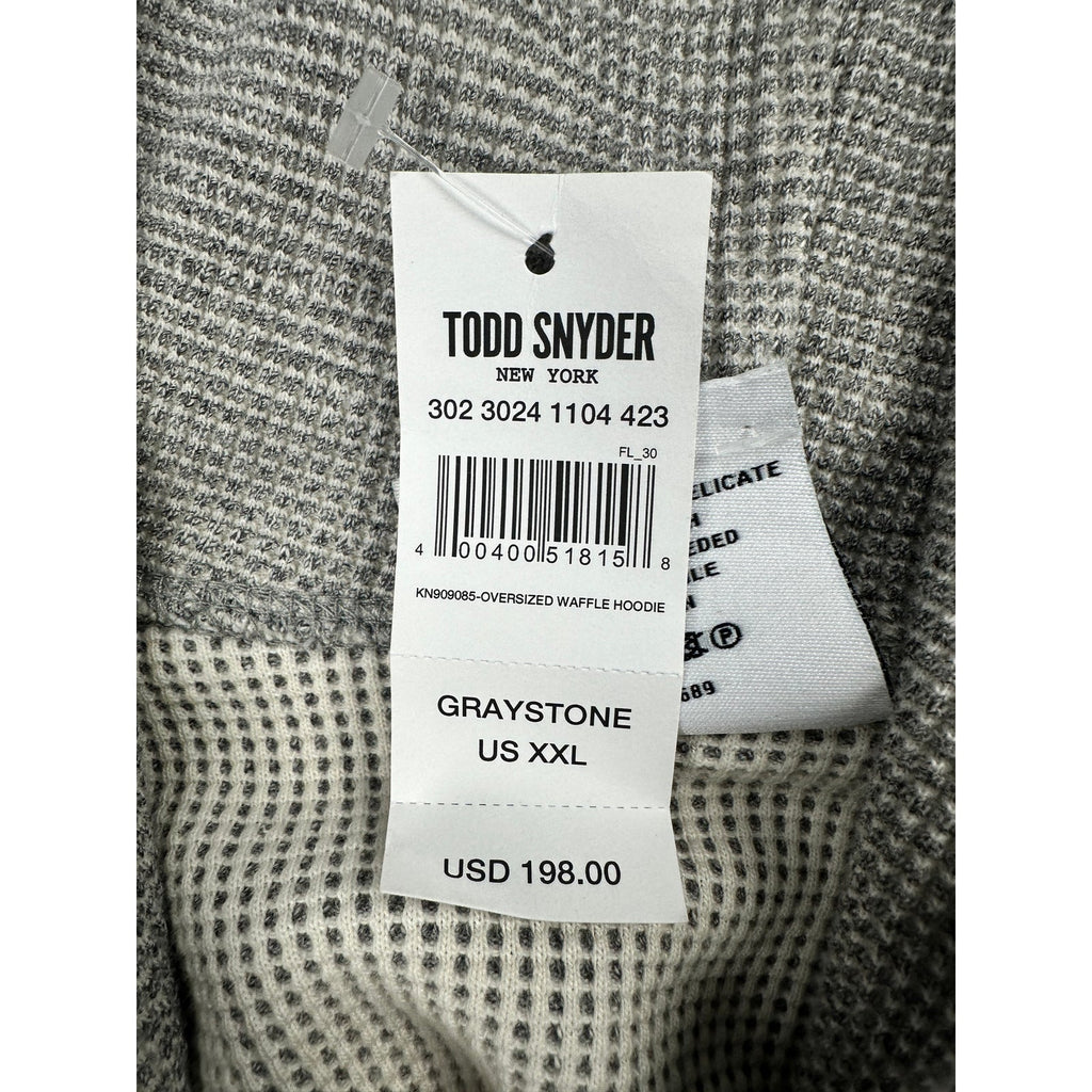 Todd Snyder x Champion Waffle Knit Thermal Pullover Hoodie — Size 2XL