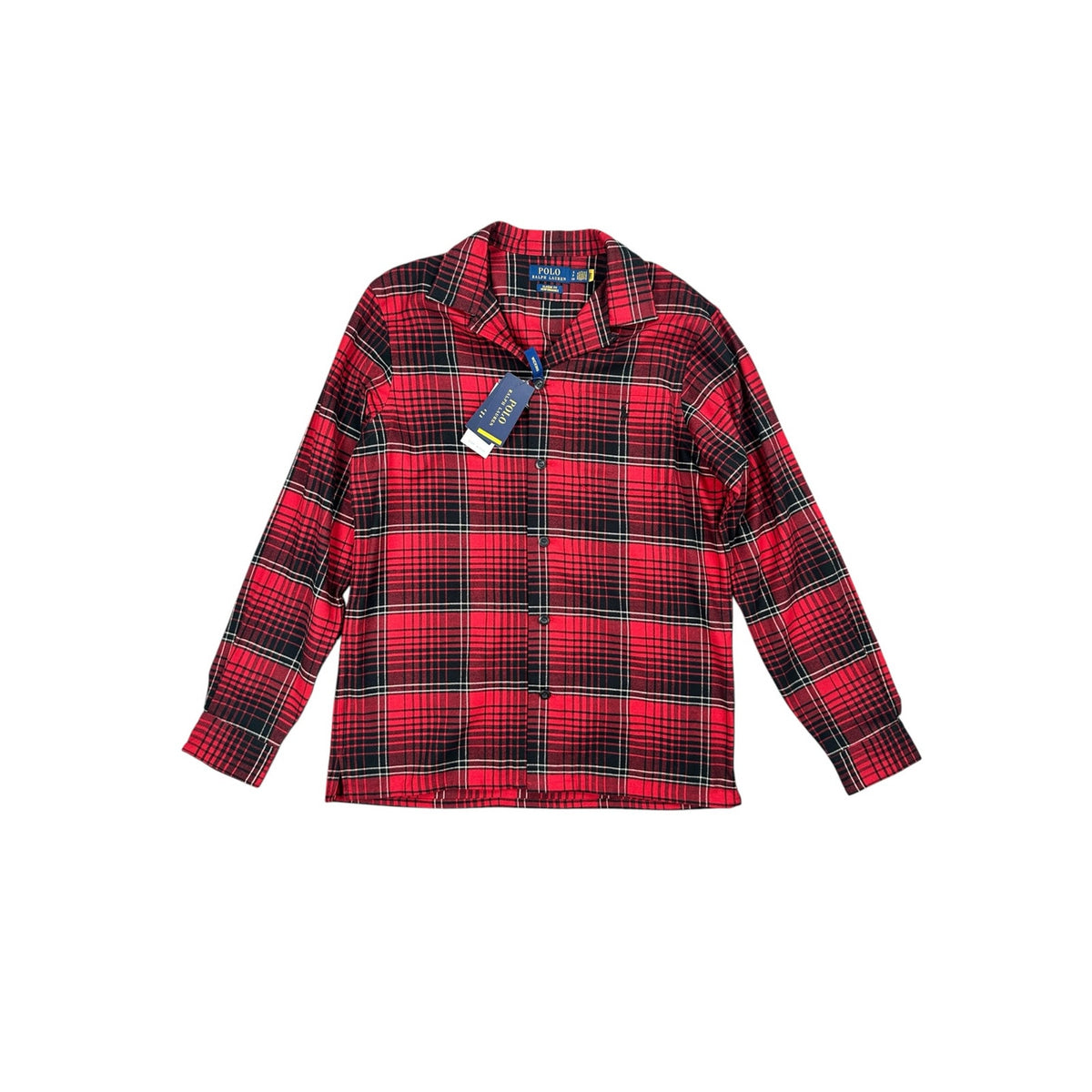 Polo Ralph Lauren Brushed Classic Fit Performance Plaid Long Sleeve Button Down Camp Shirt — Size Small