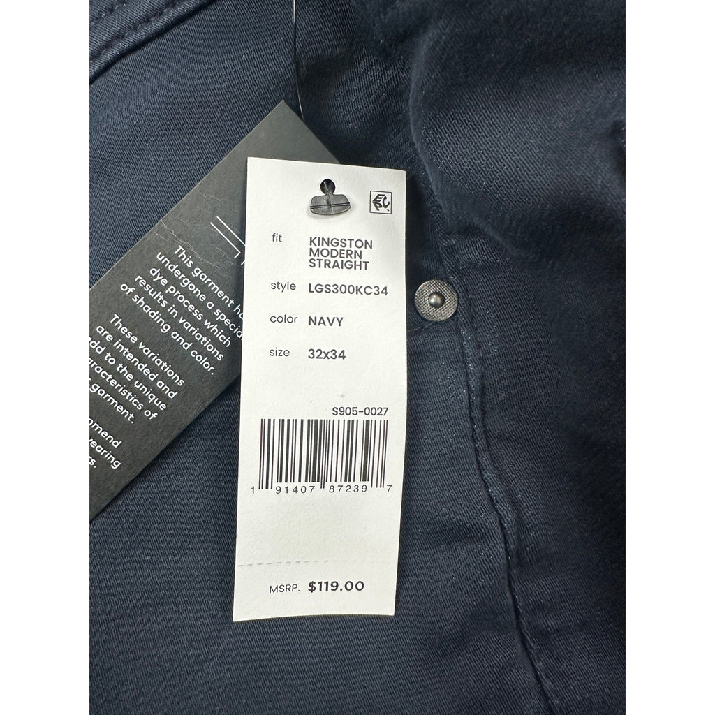 Liverpool Los Angeles Kingston Modern Straight Stretch Jean in Navy — Size 32x34