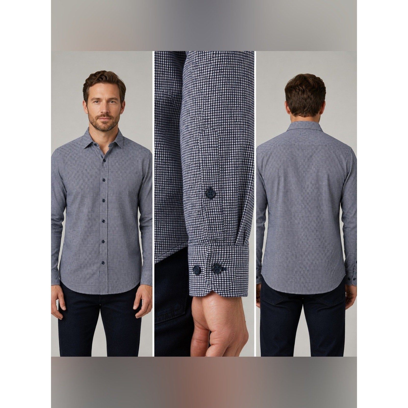 Robert Graham Modern Americana Tailored Fit Checkered Long Sleeve Button - Small