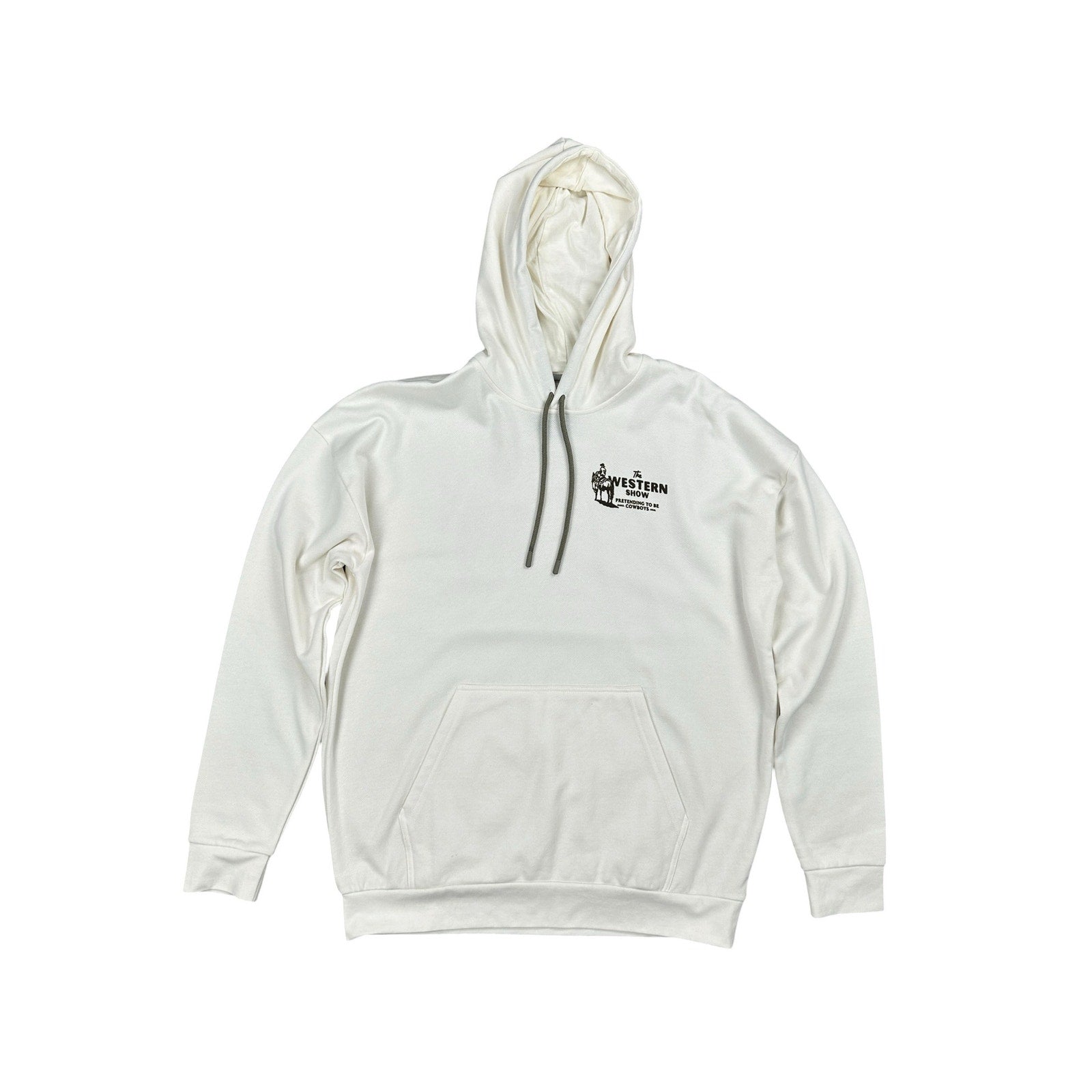 Sendero Provisions The Western Show Pretending to Be Cowboys Hoodie in Vintage White — Size Small // Preowned