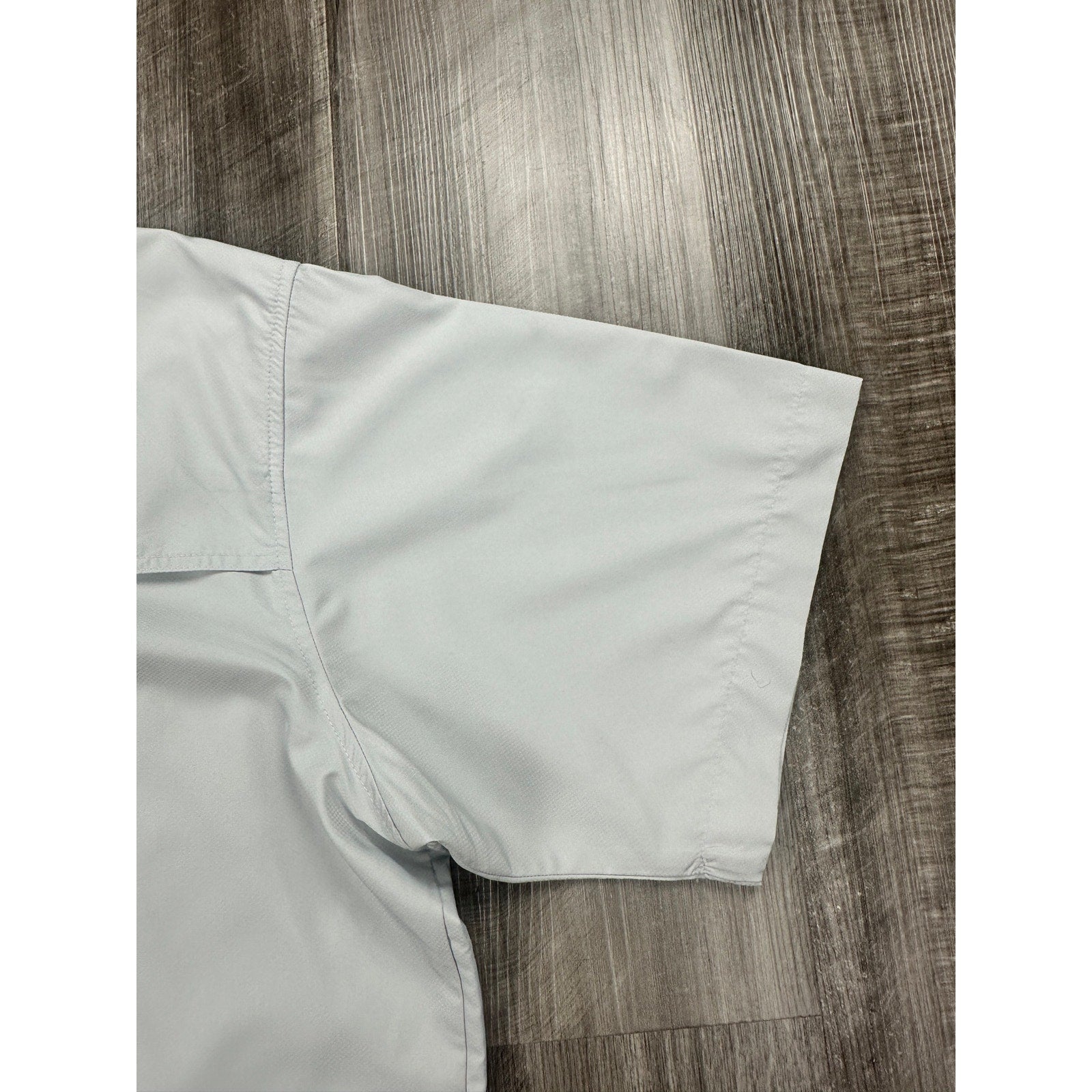 Texas Standard Guayabera Libre Western Performance Shirt in Gray and Orange — Size XL // Preowned