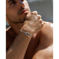 Andrew Christian Freedom Handcuff Bracelet in Silver — One Size