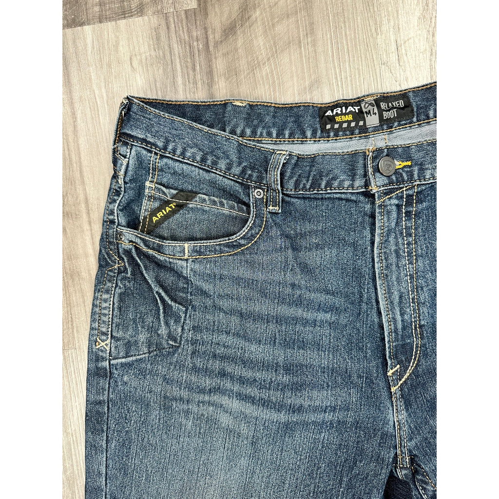 Ariat Rebar M4 Relaxed Bodie Durastretch Edge Boot Cut Jeans — Size 40x30 // Preowned