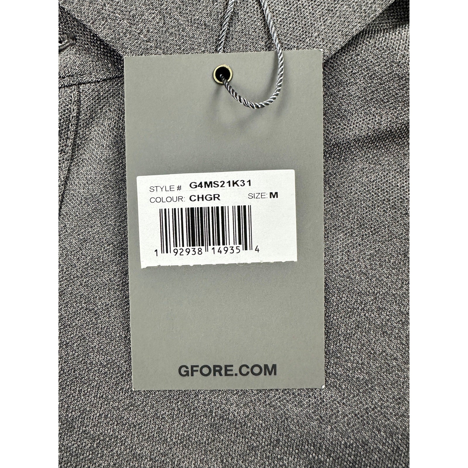 G/Fore Peninsula Papagayo Essential Pique Polo in Charcoal Grey — Size Medium