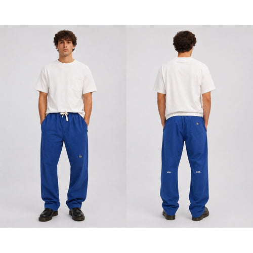Advisory Board Crystals Ripstop Belted Elastic Waist Pants in Washed Navy — Size Medium // Preowned