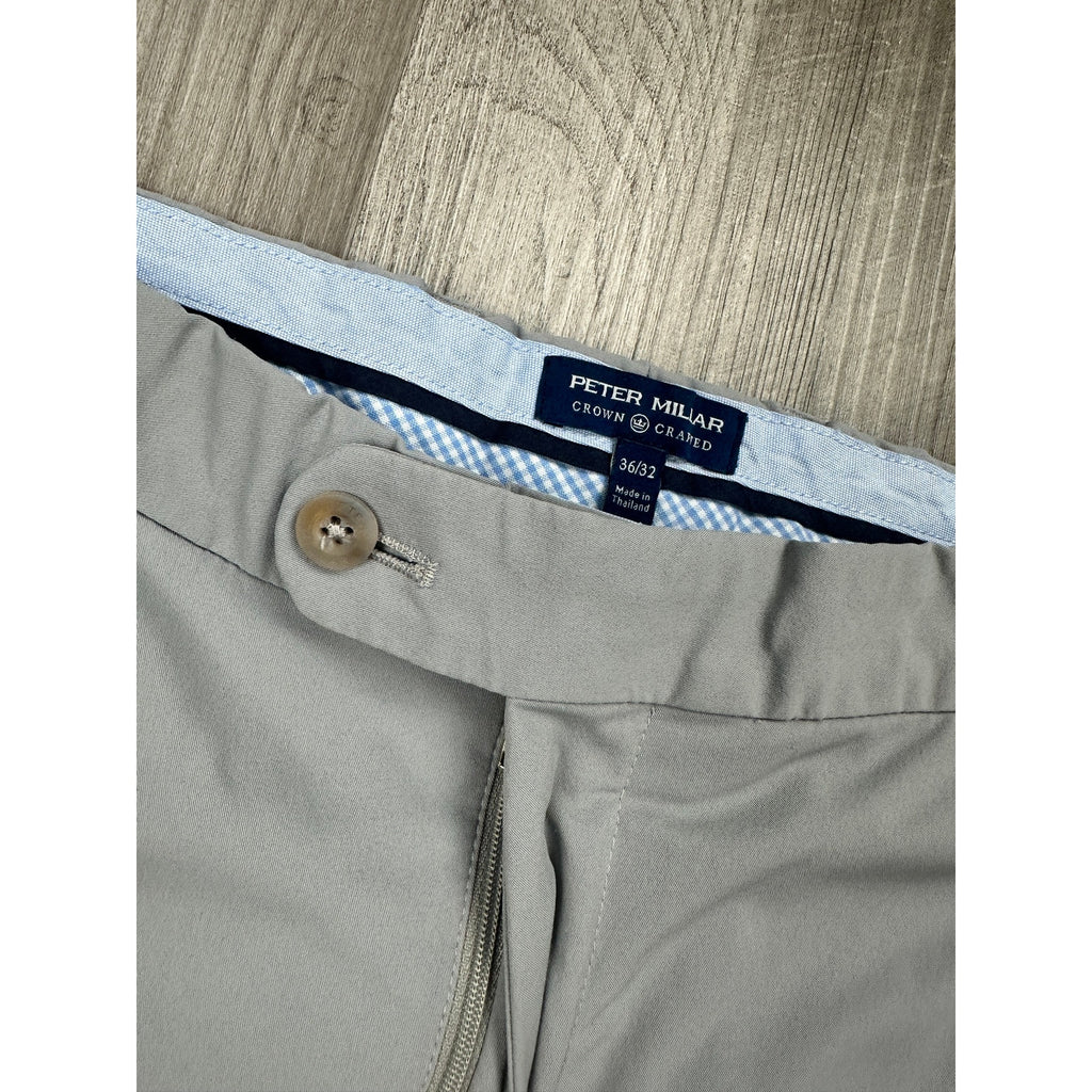 Peter Millar Stealth Performance Trouser Pants in Gale Gray — Size 36x32 // Preowned