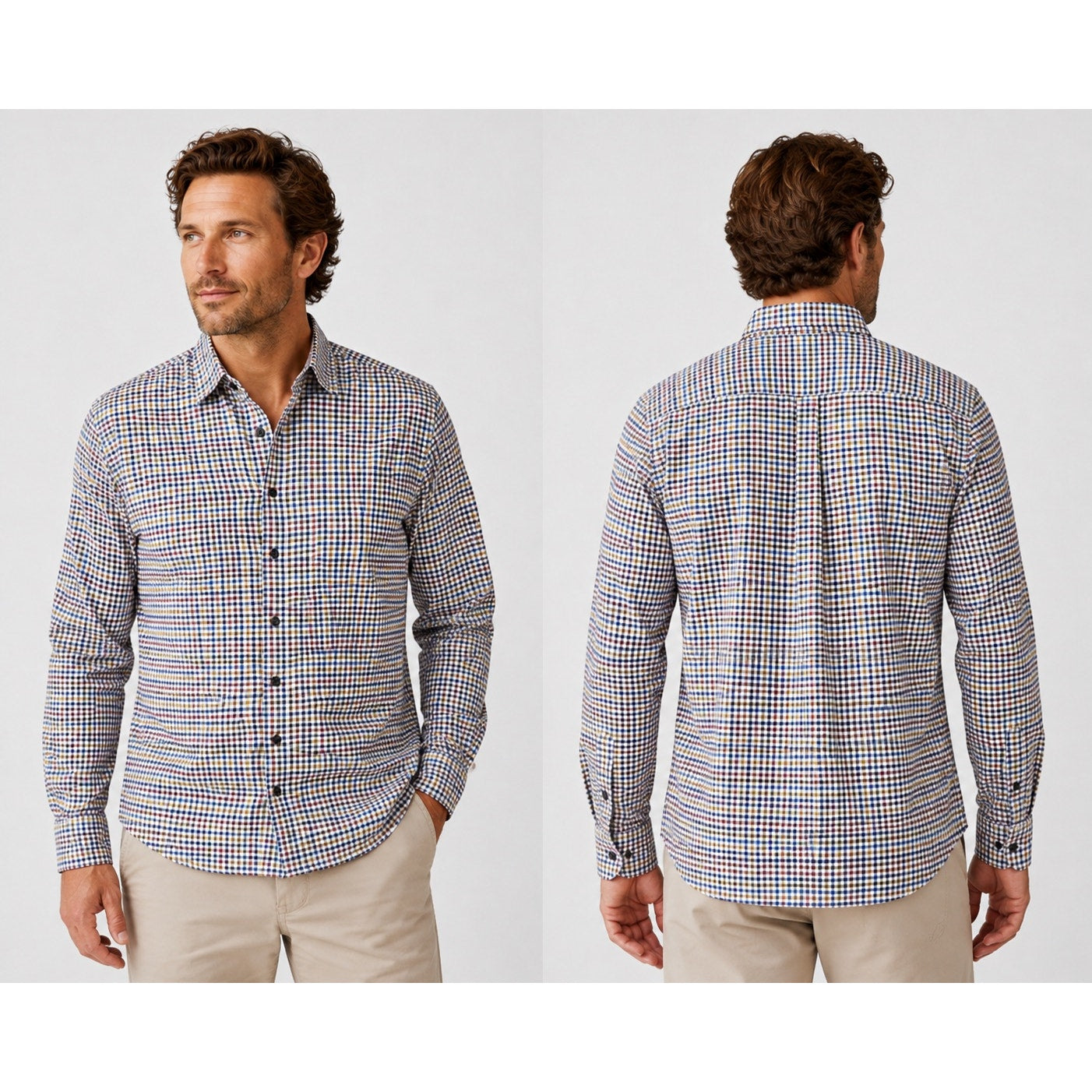 Johnnie-O Todd Checkered Hangin' Out Sport Shirt in Evergreen — Size Medium // Preowned