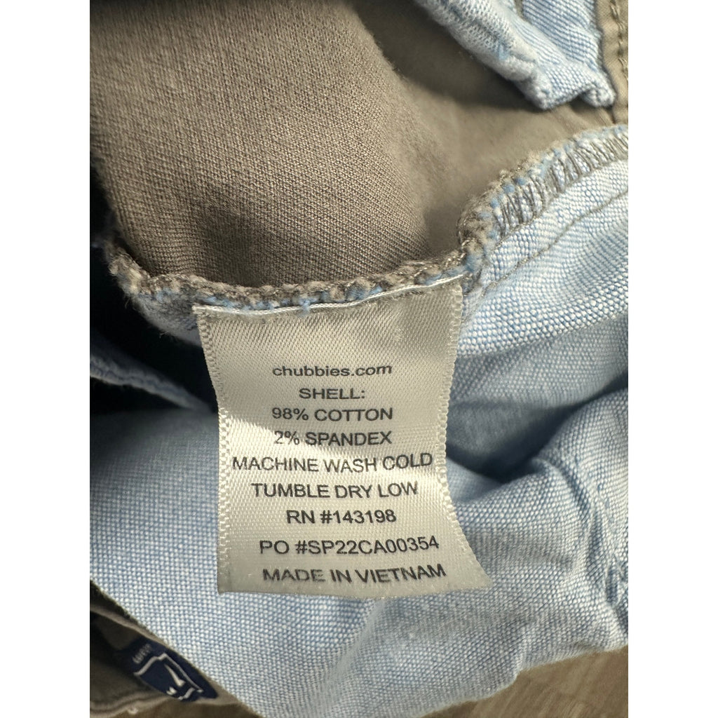 Chubbies The Flat Front Collection Regular Fit 7" Chino Shorts in Taupe Gray — Size 32 // Preowned