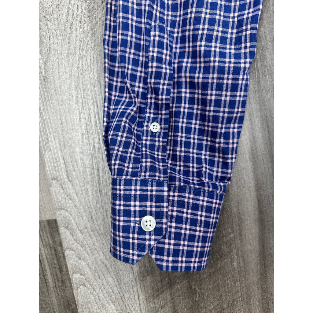 Culturata Made in Italy Tailored Fit Plaid Long Sleeve Button Down Shirt — Size XL (44/17.5) // Preowned