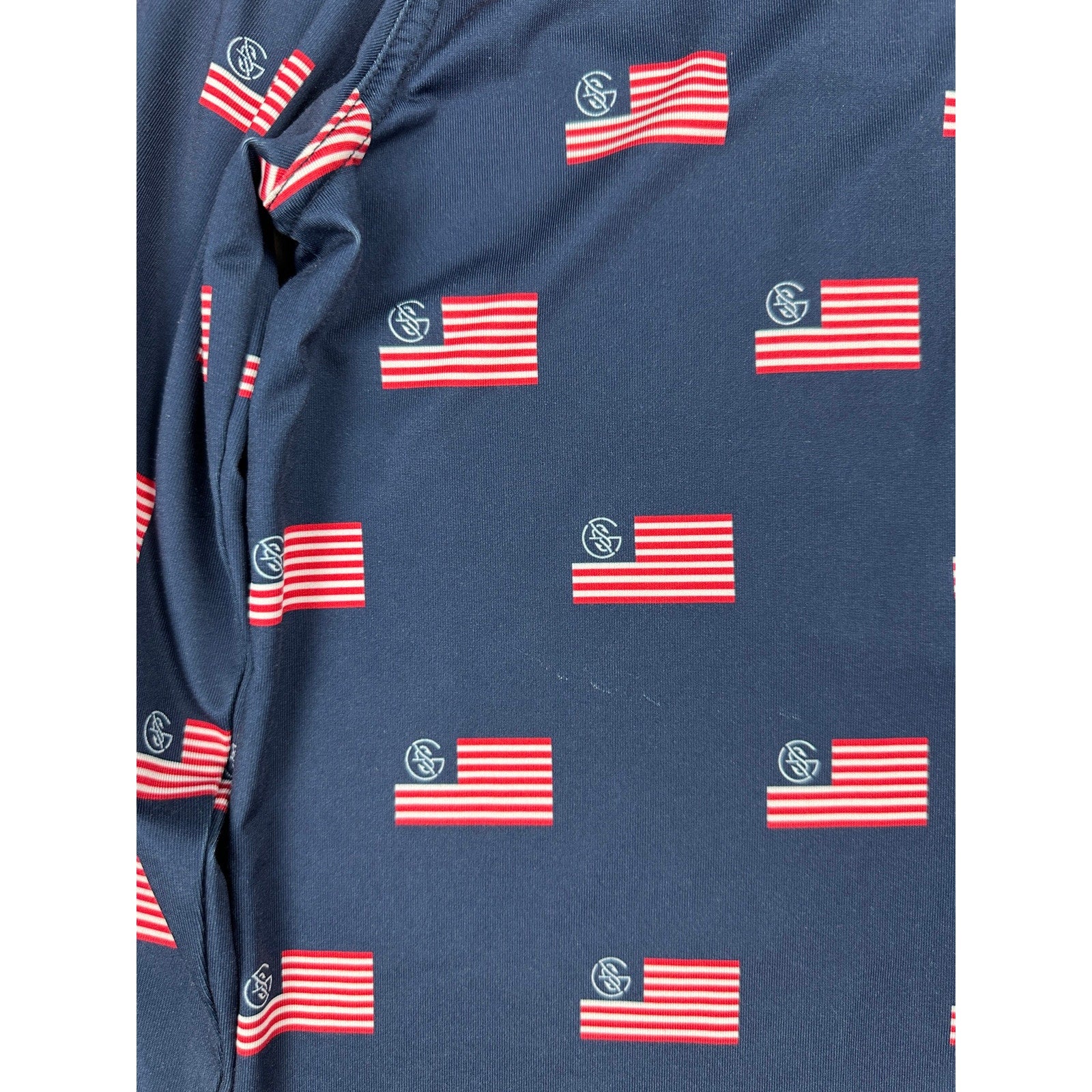 Googan Squad America Ultimate Performance Hoodie in Navy, Red, White — Size Small // Preowned