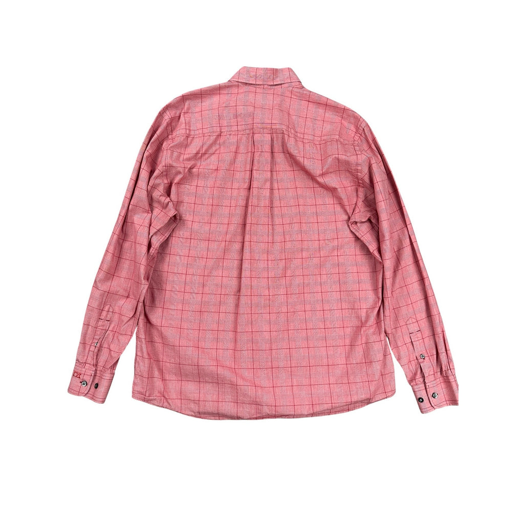 Oklahoma Sooners Cutter & Buck Red Plaid Long Sleeve Button Down - Large